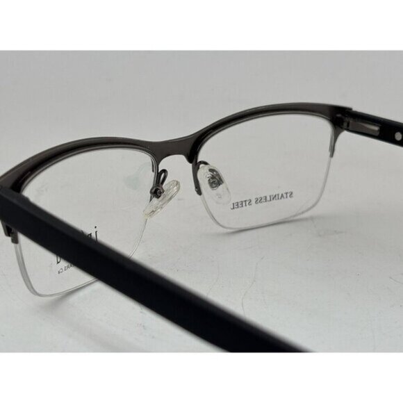 INSPIRA EYEWEAR - S8233 54-18-140 C1 Black Half Rim Metal Eyeglass Frames - Picture 6 of 8